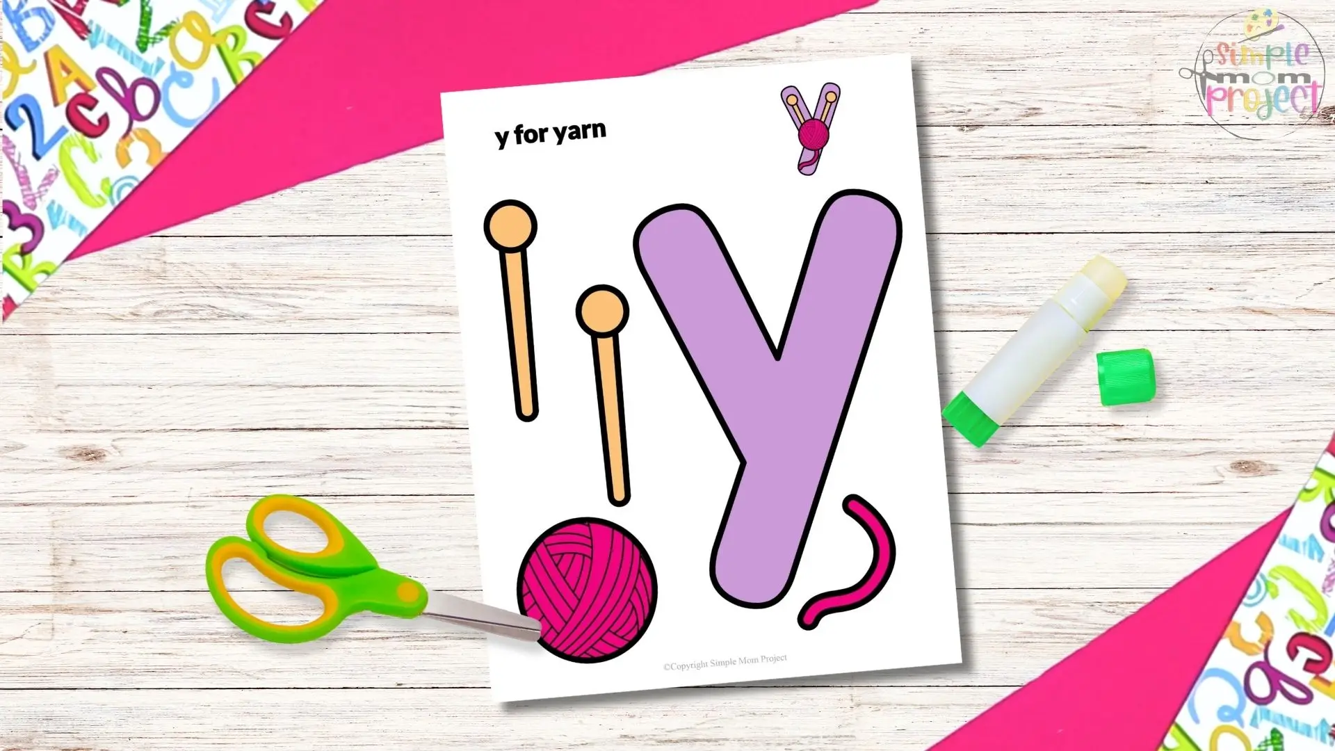 free printable letter y for yarn craft for kids 2