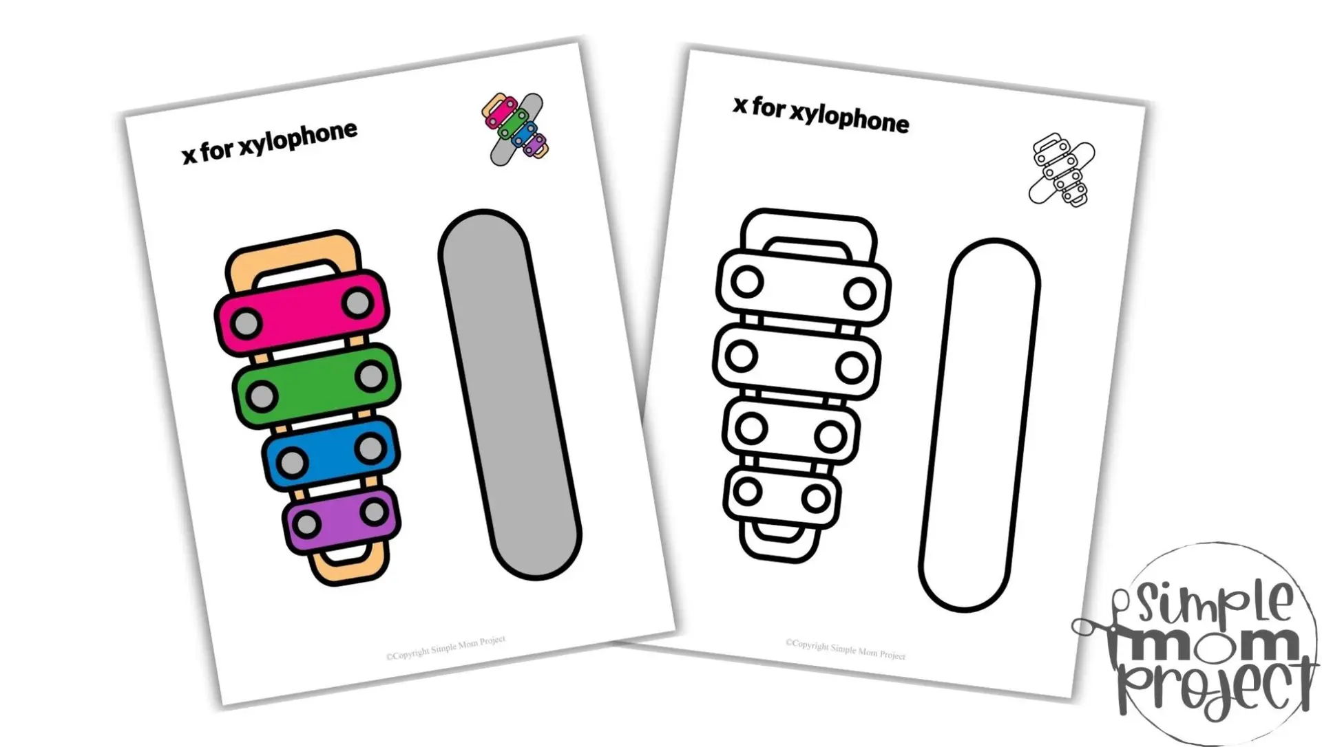 Free Printable Lowercase Letter x for Xylophone Craft Template Convertkit