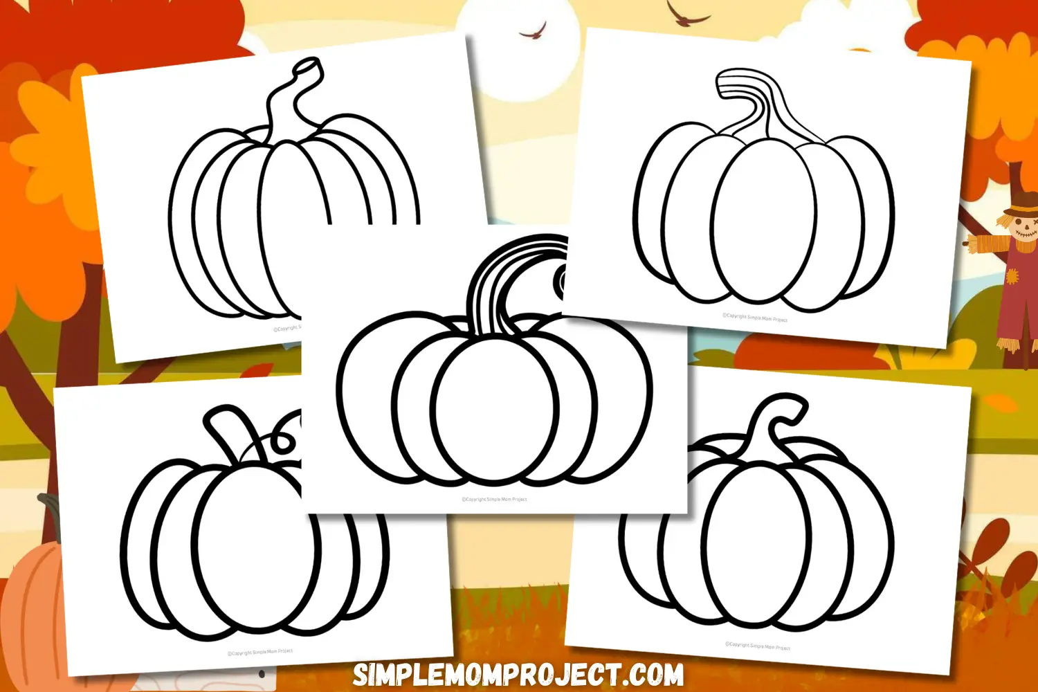 FLATLAY Blank Pumpkin Printable Template for Kids