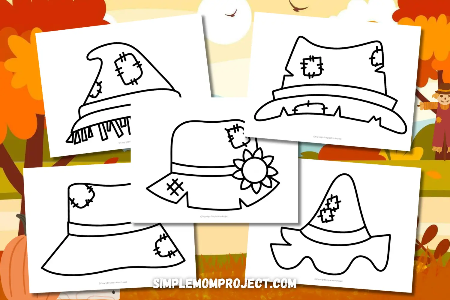 FLATLAY Scarecrow Hat Printable Template for Kids