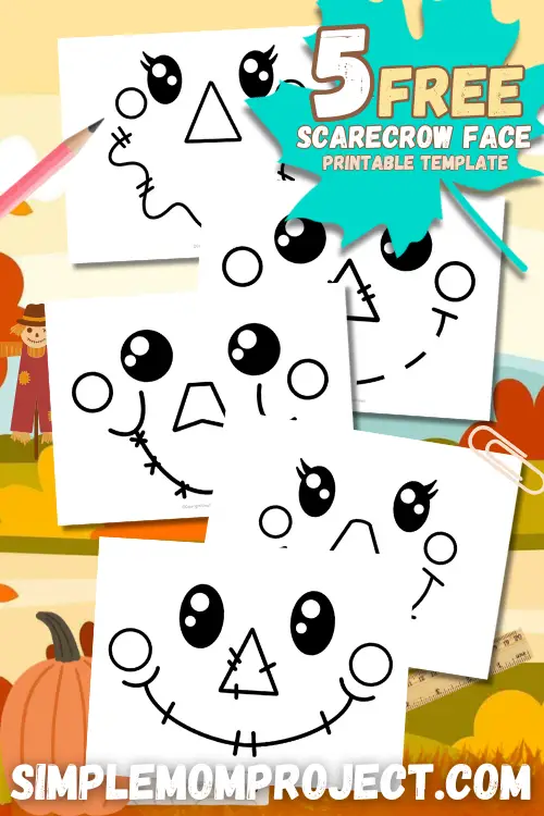 What if we told you there's a super fun, totally free printable scarecrow face template with 5 awesome designs, each cuter and goofier than the last? Which one will your little one choose first? Grab your crayons because it's time for some fall fun! Download the free printable scarecrow face template now!