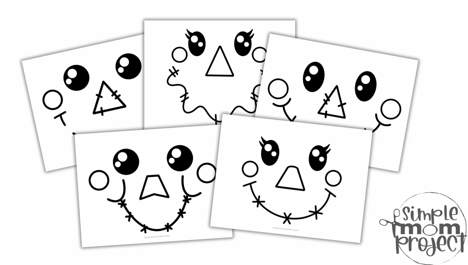 Scarecrow faces printable template convertkit with logo