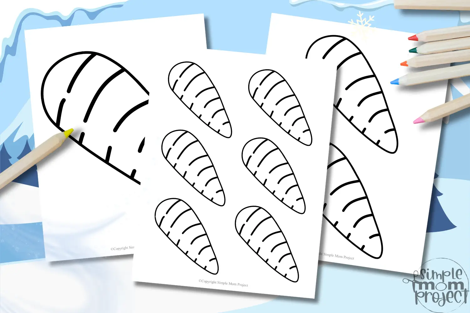 FLATLAY Snowman Nose Free Printable Template for Kids