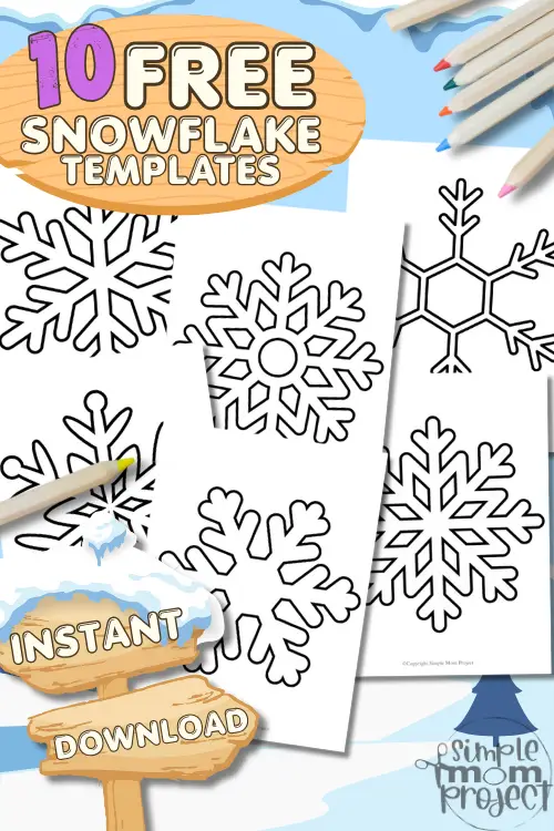 Bring a little Disney Frozen fun into your winter lessons with this free printable frozen snowflake template! With 10 unique designs to choose from, kids can enjoy endless creativity whether they’re cutting paper snowflakes, using the outlines for coloring, or making Frozen-inspired crafts. Perfect as a paper snowflake craft, outline for coloring or Frozen-inspired art activity or winter bulletin board displays. Click download to grab your free template and let the snowy fun begin!