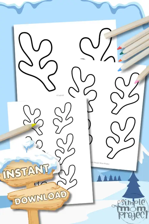 Are you ready for reindeer fun? Spark a season of playful learning with the free printable reindeer antlers template! Perfect for cozy craft tables and busy classroom centers alike. It's a ready made resource for art, STEAM exploration, dramatic play and vocabulary building. It's simple, endlessly adaptable and free! Download your free printable reindeer antlers template now!