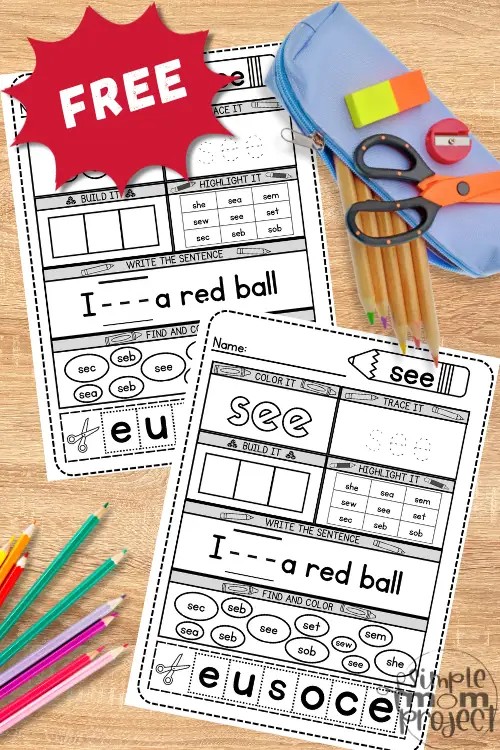 Wondering how much fun one little word can bring? With our free printable see sight word template, the answer is a whole lot! Kids can color it, trace it, build it, highlight it, write it and even go on a mini hunt to find and color every see they spot. It's like a playground for early reading skills, mixing creativity with learning so your little reader gets all the practice they need without even realizing they're working hard. Download the template today!