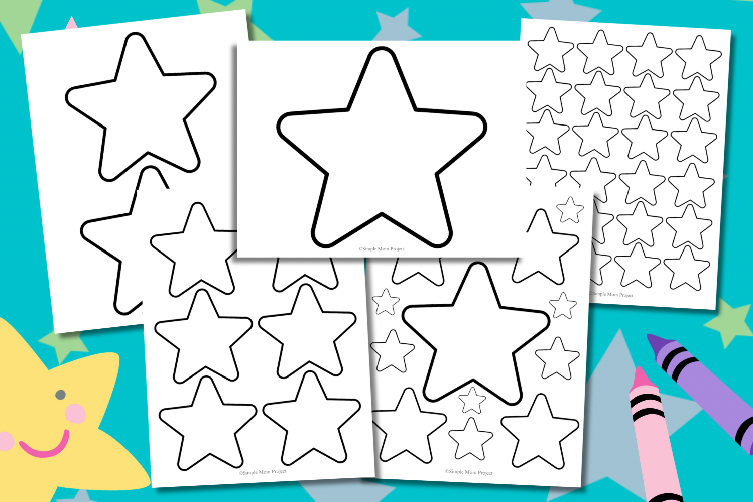 FLATLAY Free Star Outline Printable Template for Kids