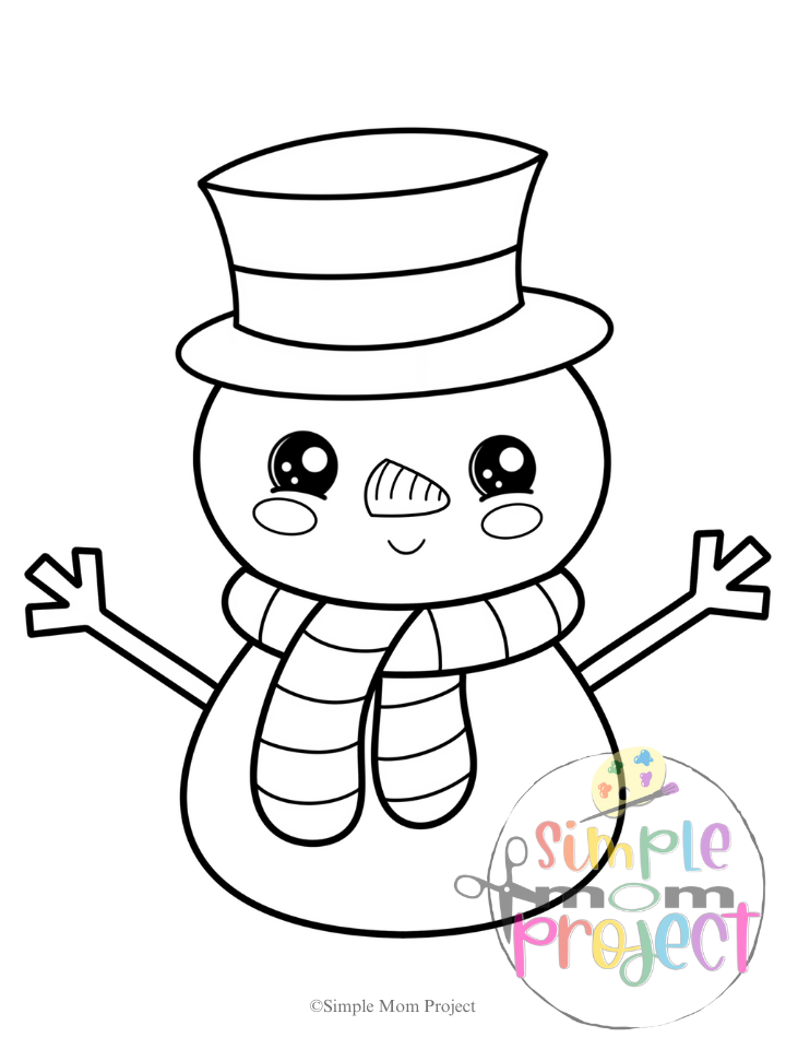 WM FREE Snowman Template Printable Template