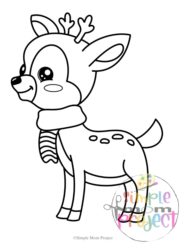 WM FREE Winter Reindeer Template Printable Template