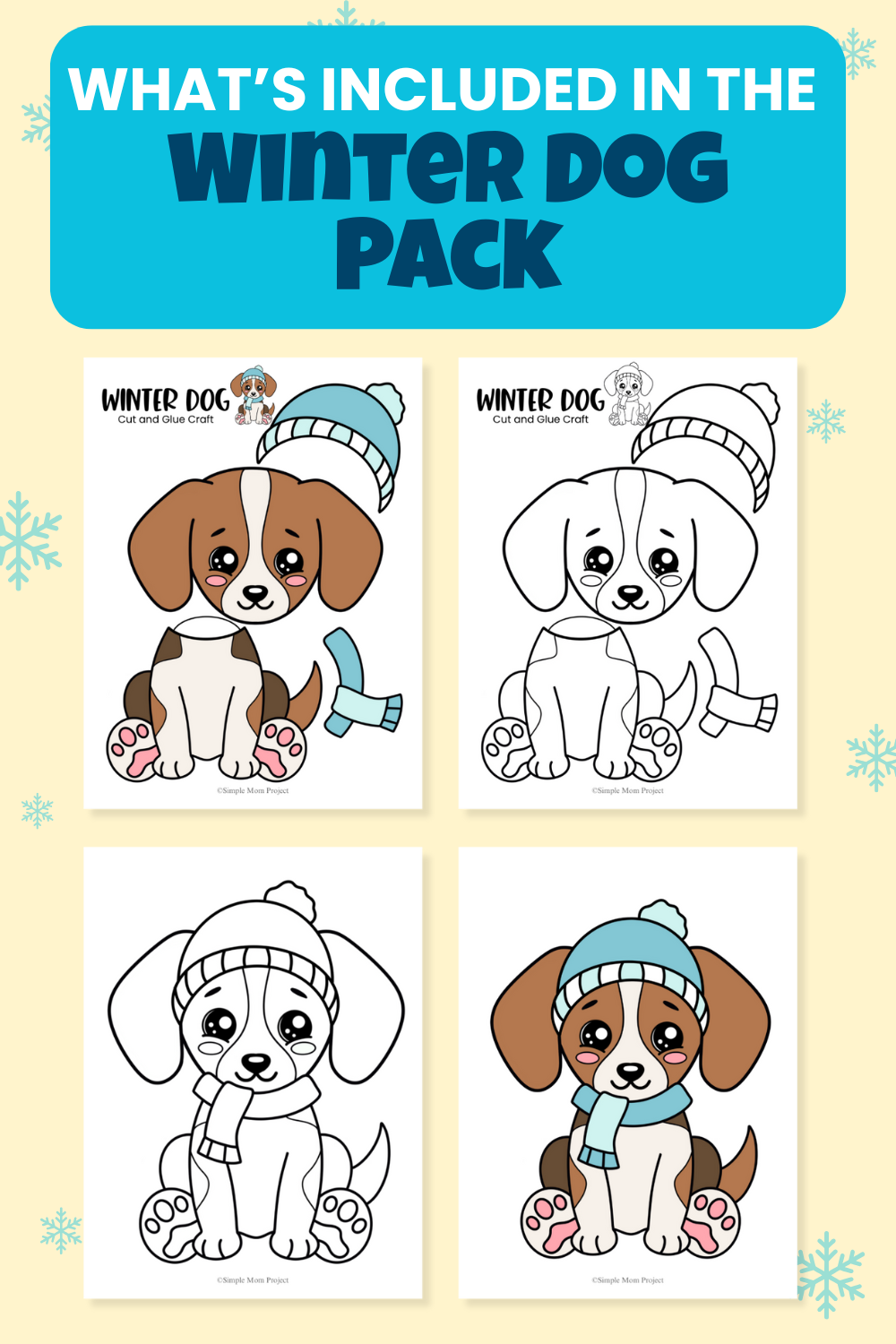 2 What’s Included In The Winter Dog Printable Template