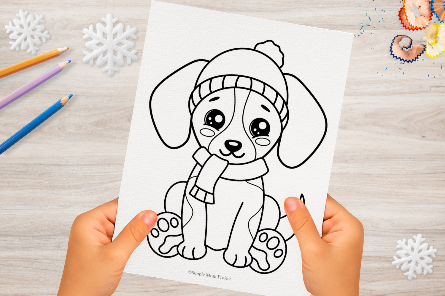FREE FLATLAY Winter Dog Printable Template