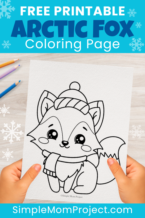 FREE PIN Arctic Fox Printable Template for Kids