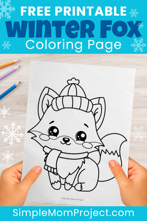 FREE PIN Winter Fox Printable Template