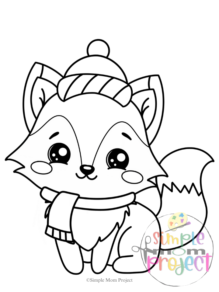 WM FREE Arctic Fox Template for Kids