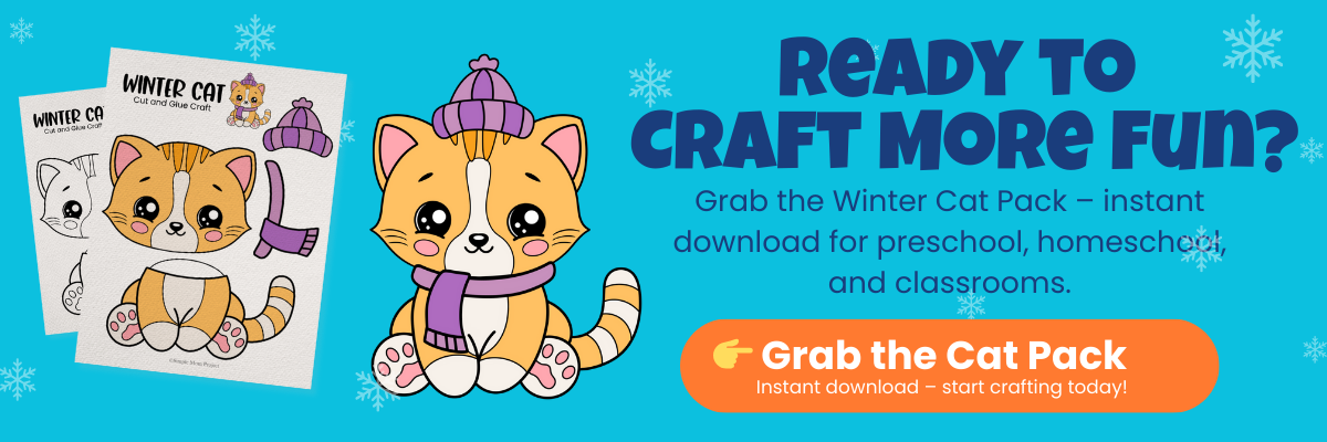 Winter Cat 3 CTA Ready to Craft More Fun Printable Template