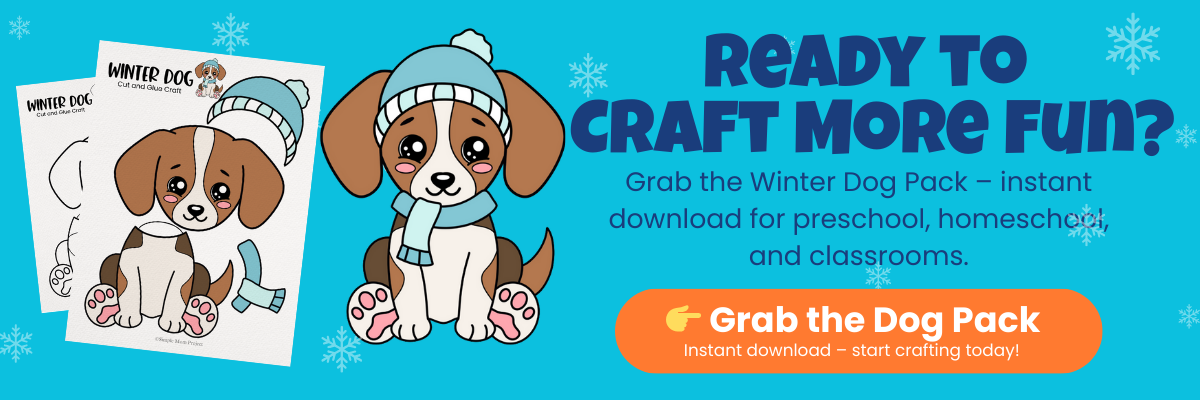 Winter Dog 3 CTA Ready to Craft More Fun Printable Template