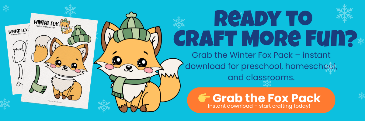 Winter Fox 3 CTA Ready to Craft More Fun Printable Template