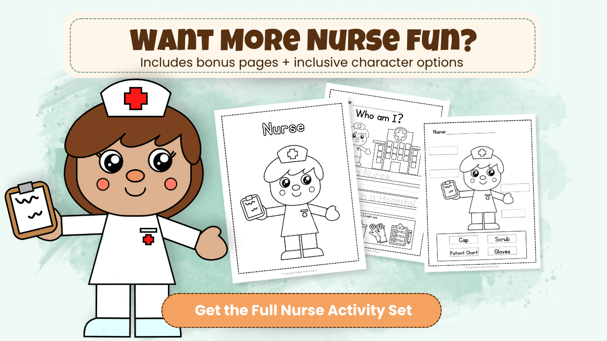 Printable Nurse Cut and Paste Craft Shop Image 1
