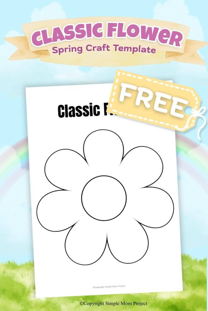 Free Printable Flower Template for Kids – Simple Spring Craft ...