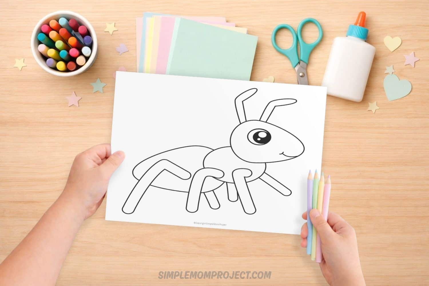 free printable ant template for kids easy spring activity preschool