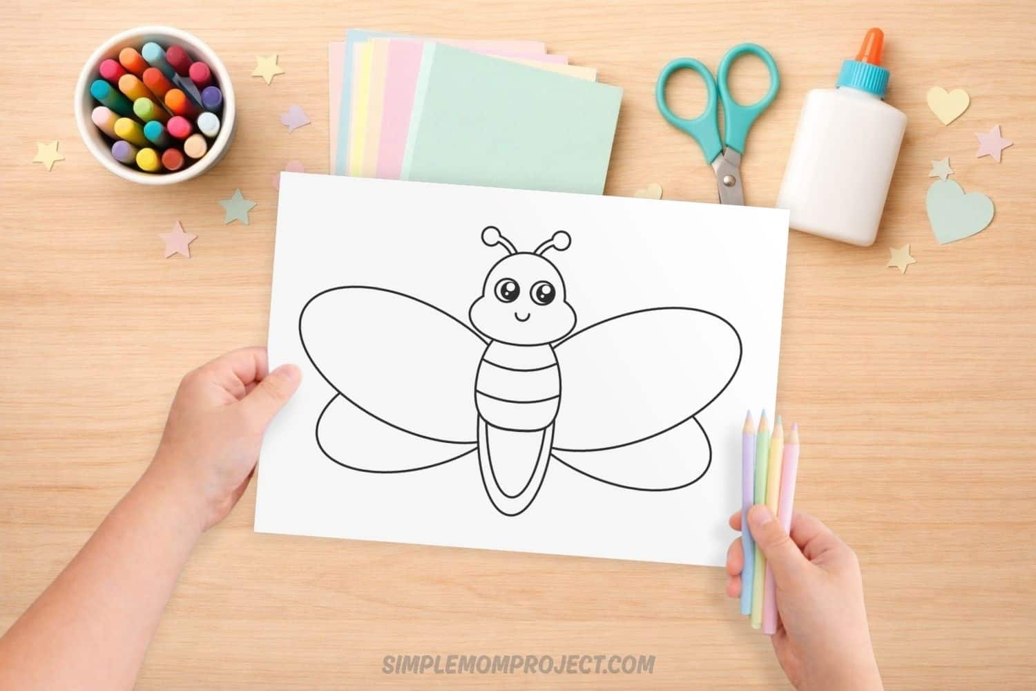 free printable firefly template for kids easy spring activity preschool