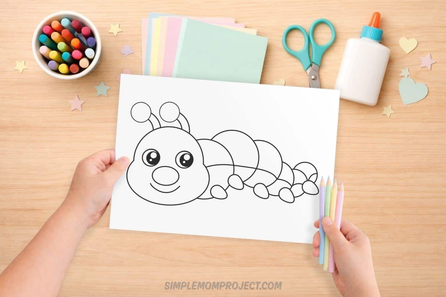 free printable caterpillar template for kids easy spring activity preschool
