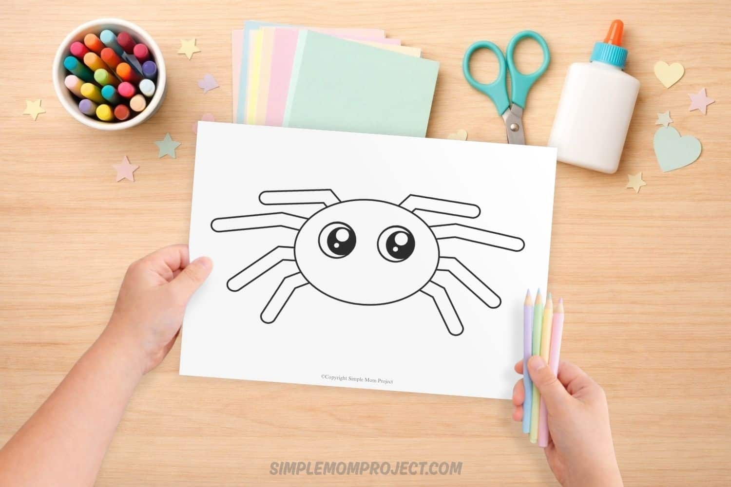 free printable spider template for kids easy bug activity preschool