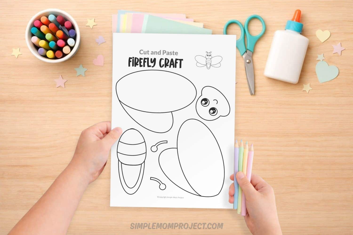 free printable firefly craft template for kids easy insect activity preschool