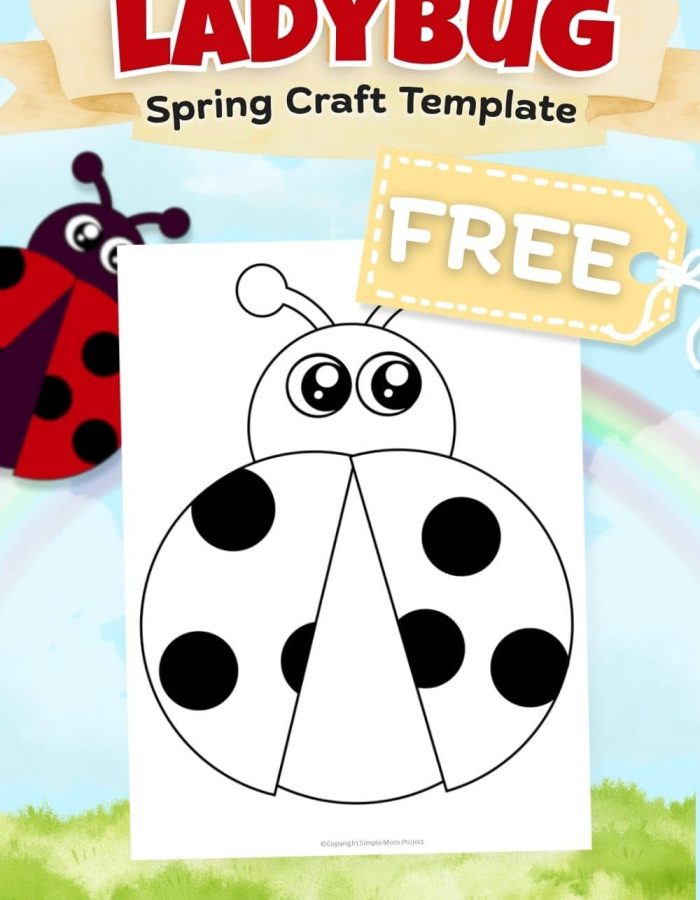 free printable ladybug template for kids easy insect activity preschool