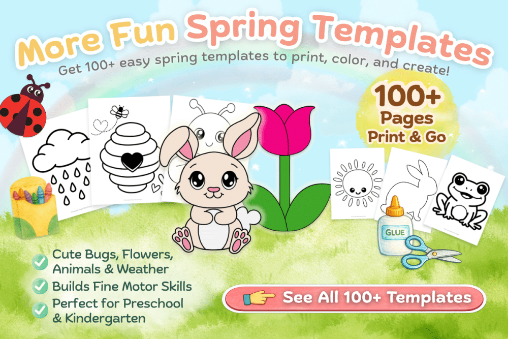 Free Printable Firefly Template (Easy Spring Craft for Kids) Simple