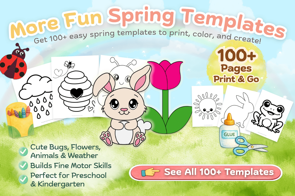 Spring Animal Printable Templates for Kids spring animal printable template fun easy printable craft for kids of all ages low prep free