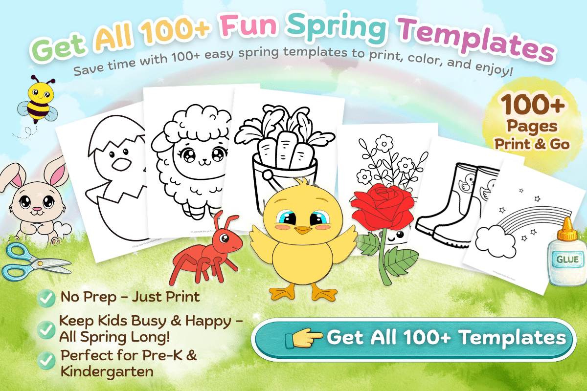 Spring Animal Printable Templates for Kids of all Ages spring animal printable template fun easy printable craft for kids of all ages low prep free