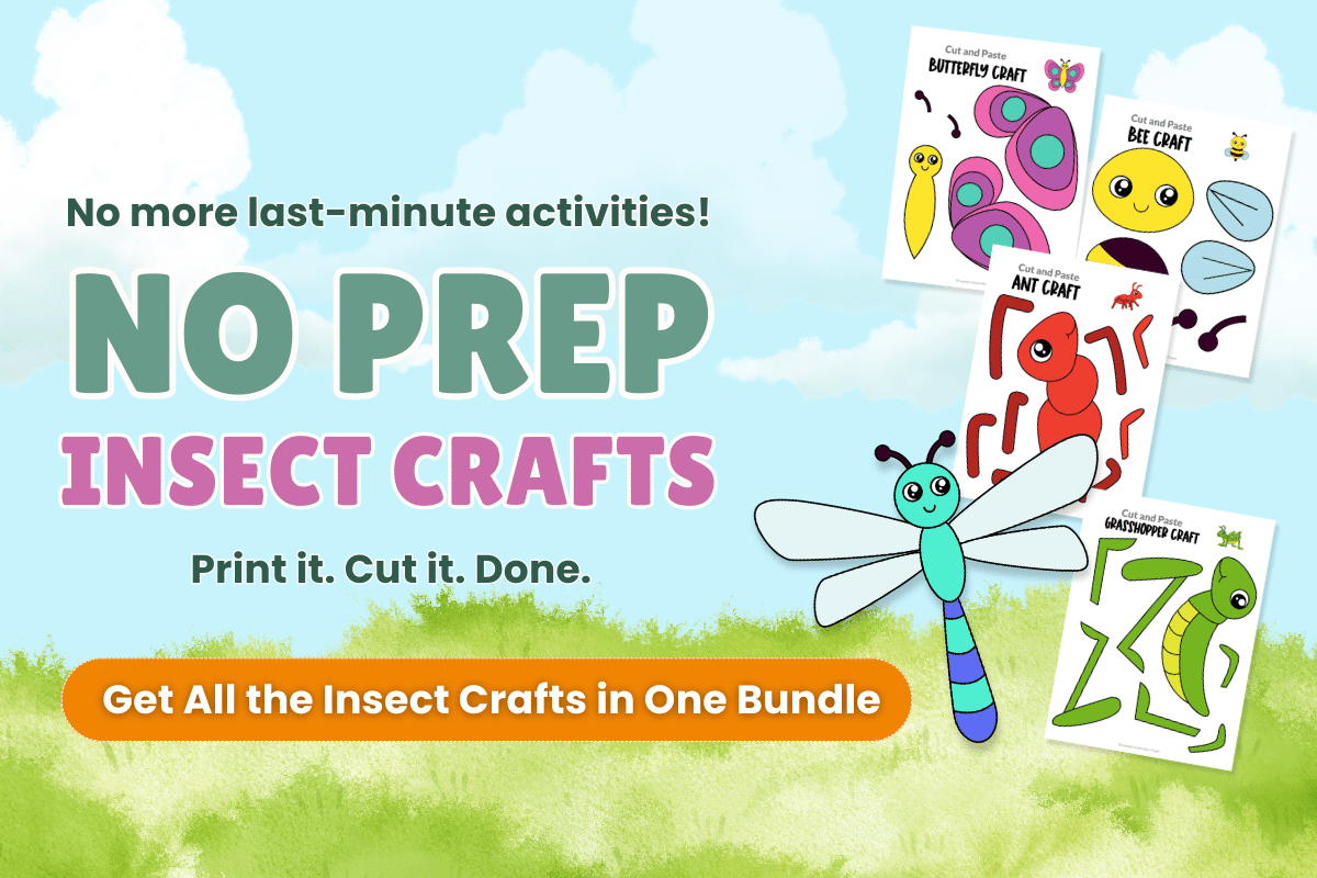 No prep dragonfly craft printable for kids easy insect activity