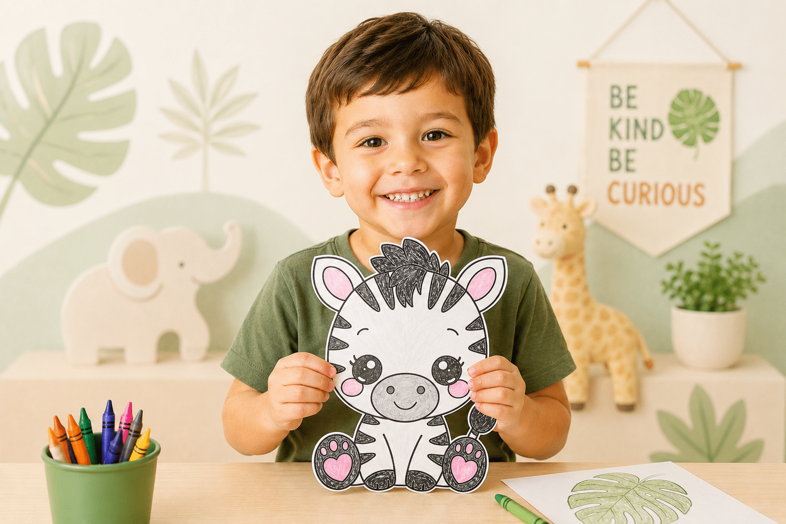 Printable Baby Zebra Craft Template for Kids of all Ages