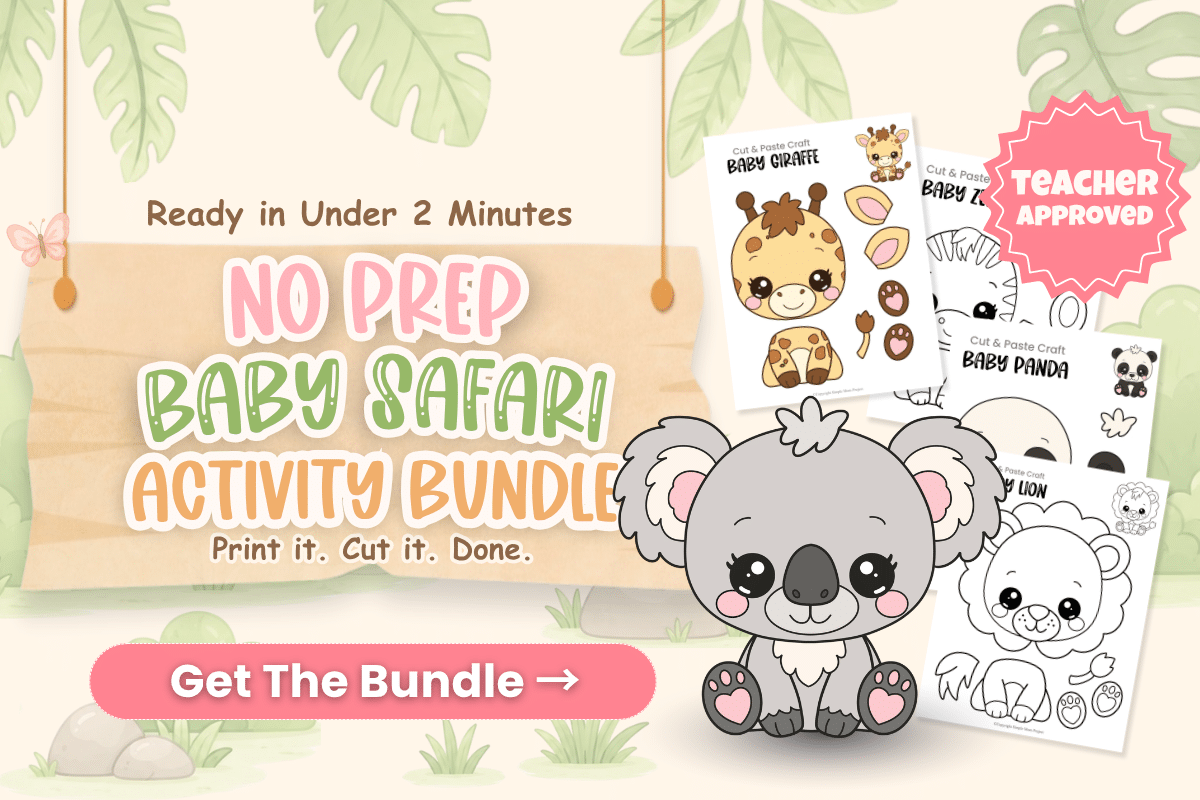 Baby Safari Activity Bundle | Baby Koala Printable Crafts