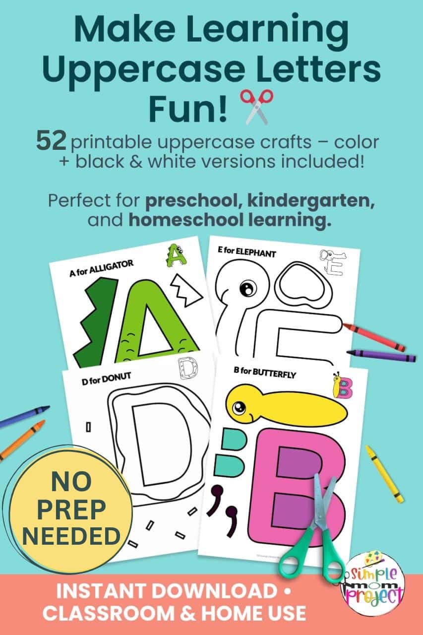 Printable Uppercase Alphabet Letter Template Bundle for Kids of all ages 1