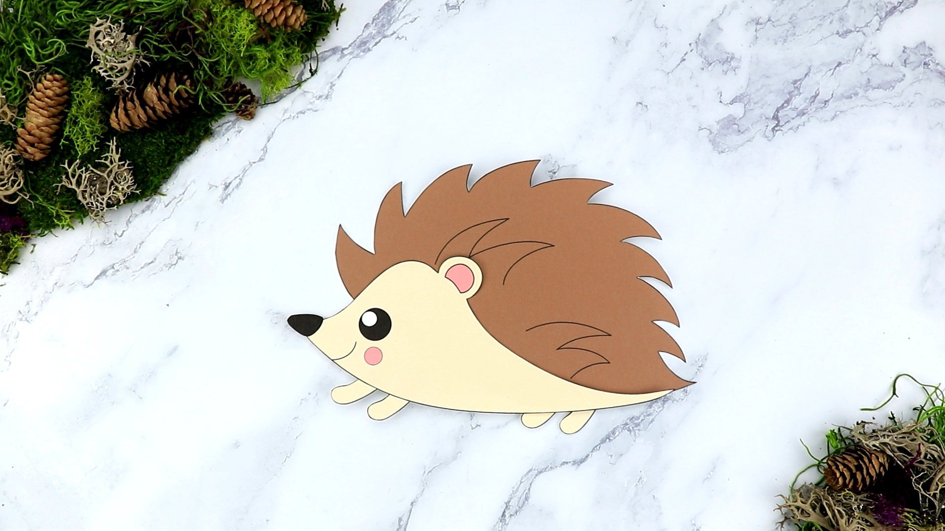 Free Printable Forest Hedgehog Craft Template for kids, preschoolers, toddlers and kindergartners