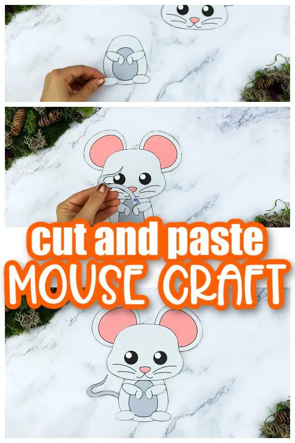 Printable Forest Mouse Craft Template for kids, preschoolers, toddlers and kindergartners