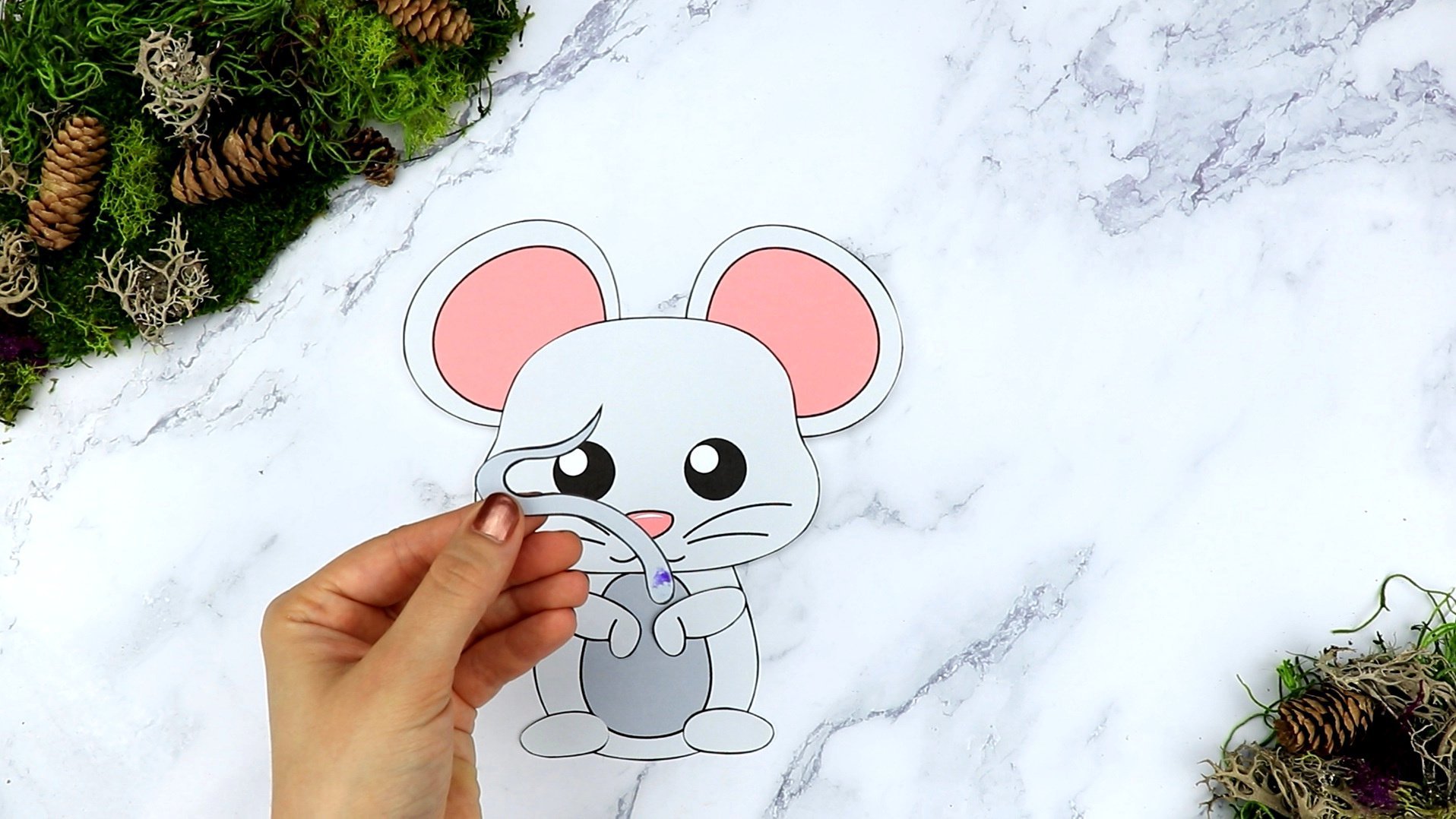 Free Printable Forest Mouse Craft Template for kids, preschoolers, toddlers and kindergartners