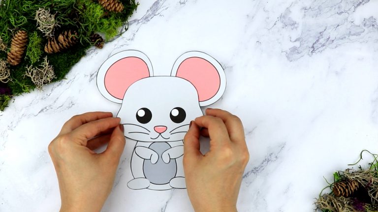 Free Printable Woodland Mouse Craft for Kids (Cut & Paste Template)
