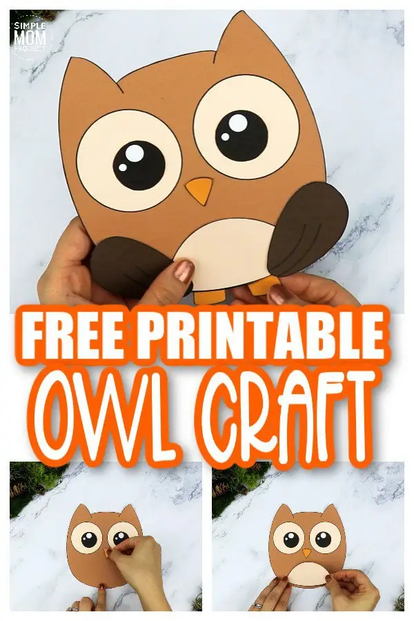 Are you looking for a simple way to teach the letter O to your preschoolers this autumn? Click now to get this free printable owl template to make this cute cut out and paste woodland owl craft! He is perfect for kids of all ages including toddlers and kindergartners! You could even use this template in your next fabric sewing craft! #owl #owlcrafts #woodland #woodlandanimals #fallanimalcrafts #LetterO #SimpleMomProject