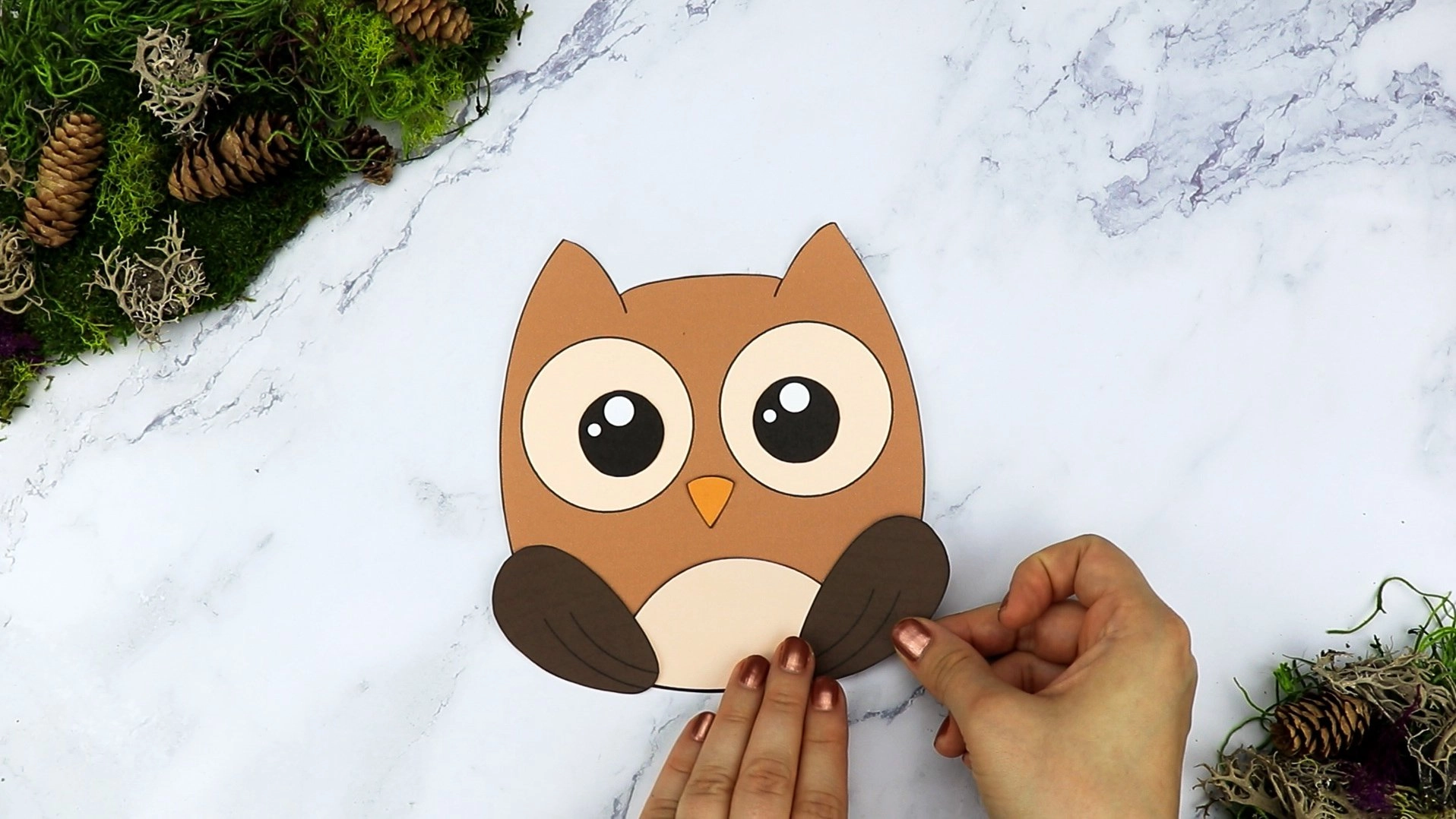 Free Printable Forest Owl Craft Template for kids, preschoolers, toddlers and kindergartners