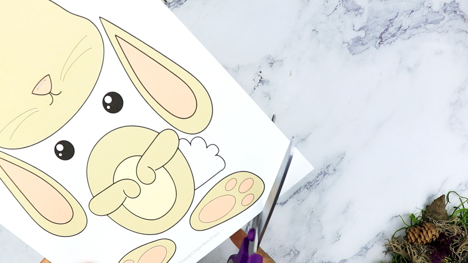 Free Printable Forest Rabbit Craft Template for kids, preschoolers, toddlers and kindergartners