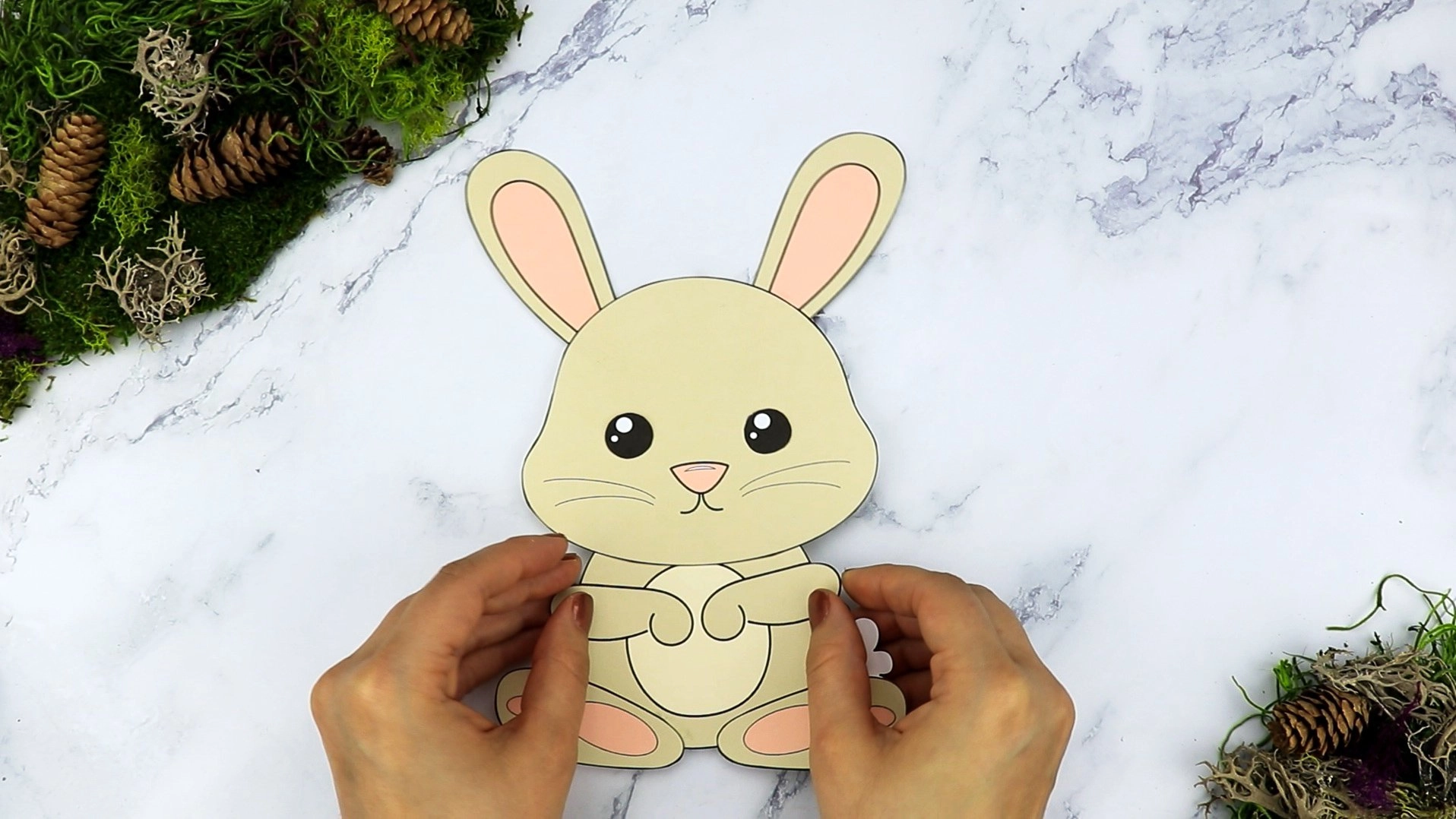 Free Printable Forest Rabbit Craft Template for kids, preschoolers, toddlers and kindergartners