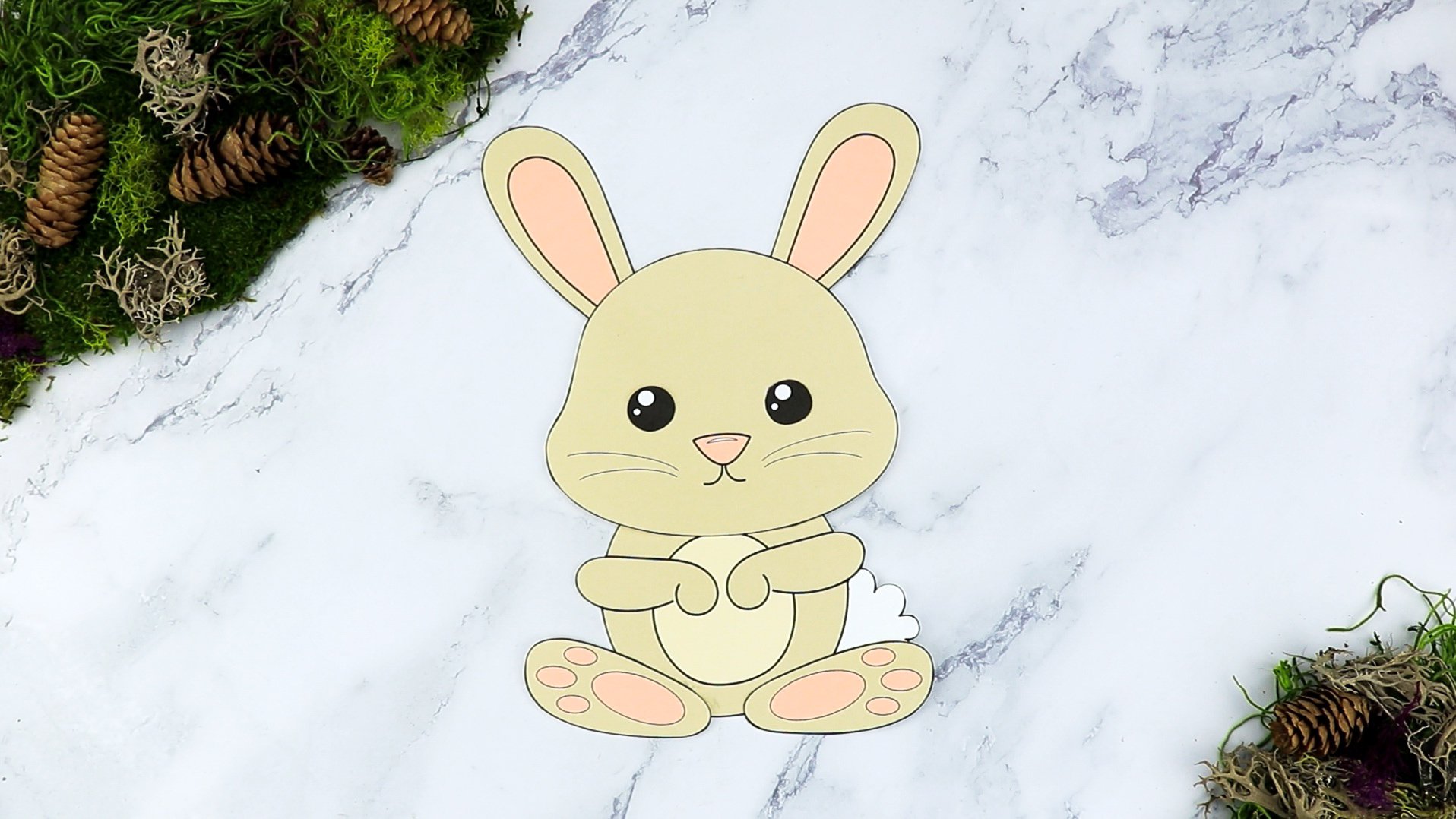 Free Printable Forest Rabbit Craft Template for kids, preschoolers, toddlers and kindergartners