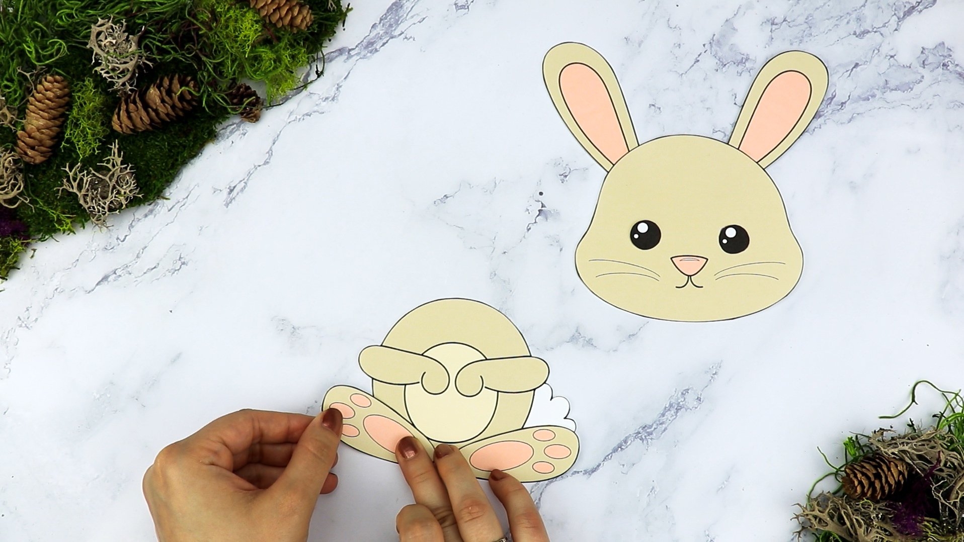Free Printable Forest Rabbit Craft Template for kids, preschoolers, toddlers and kindergartners