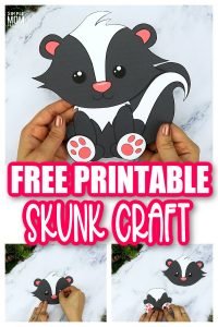 Free Printable Cut and Paste Woodland Skunk Craft for Kids – Simple Mom ...