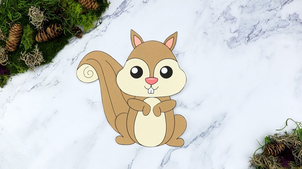Free Printable Forest Squirrel Craft Template for kids, preschoolers, toddlers and kindergartners
