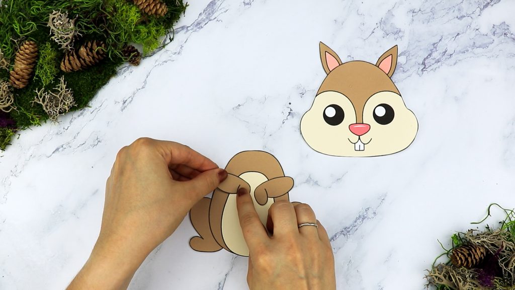 Free Printable Forest Squirrel Craft Template for kids, preschoolers, toddlers and kindergartners