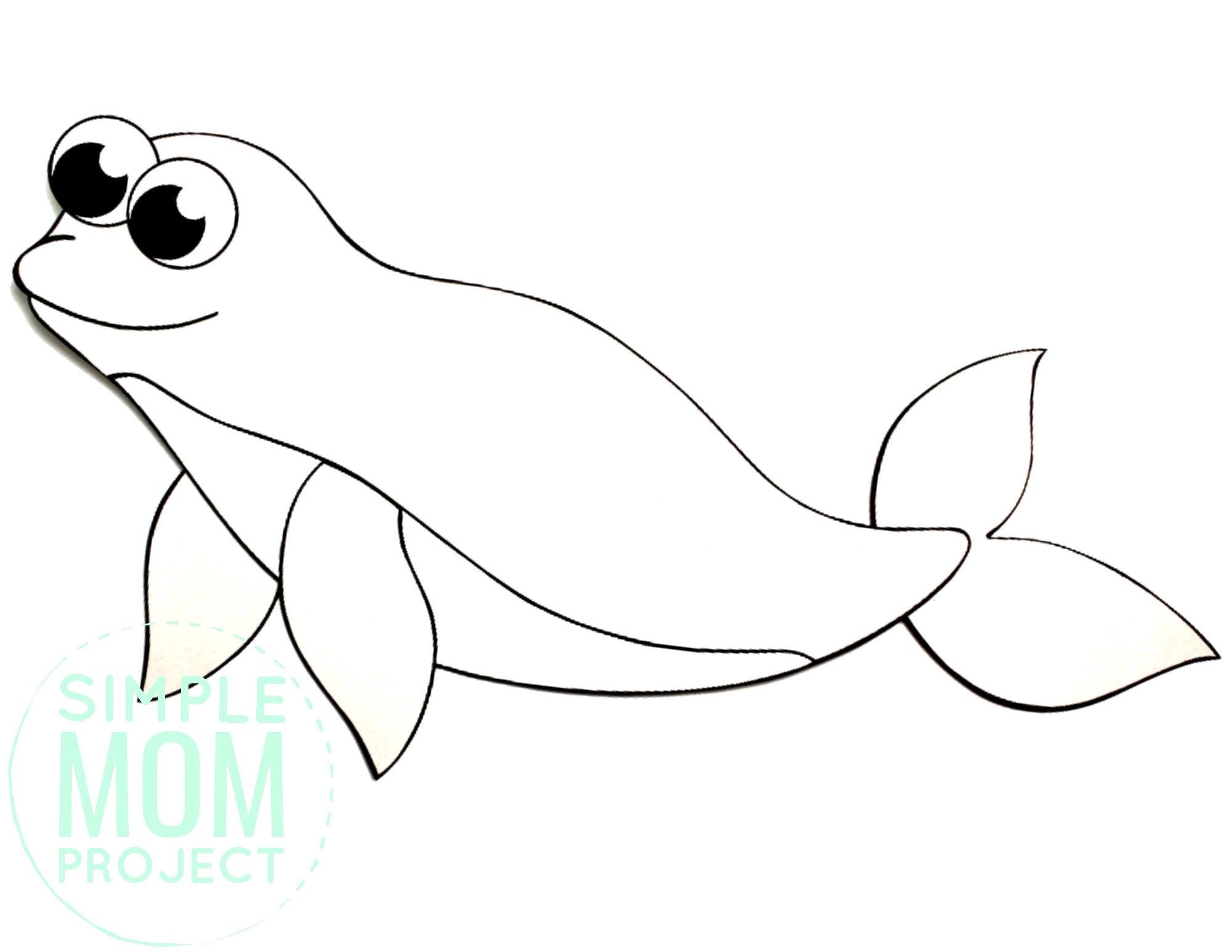 FREE! - Beluga Whale Page Border, Page Borders